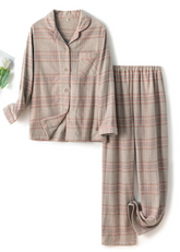 Minimalist Plaid Breathable Couple Pajama Set